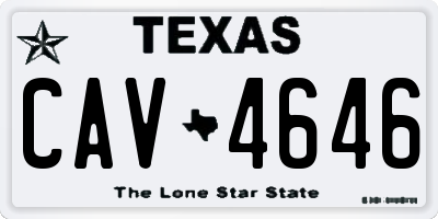 TX license plate CAV4646