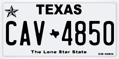 TX license plate CAV4850