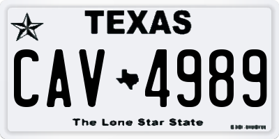 TX license plate CAV4989