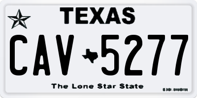 TX license plate CAV5277
