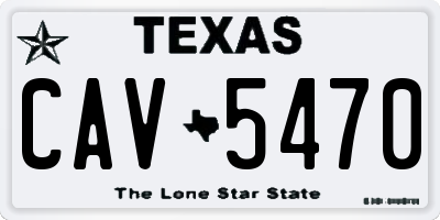 TX license plate CAV5470