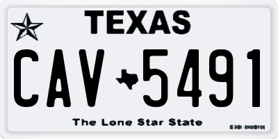 TX license plate CAV5491