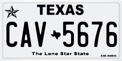TX license plate CAV5676