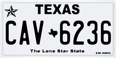 TX license plate CAV6236