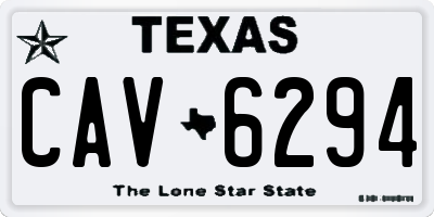 TX license plate CAV6294