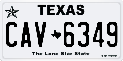 TX license plate CAV6349