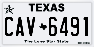 TX license plate CAV6491