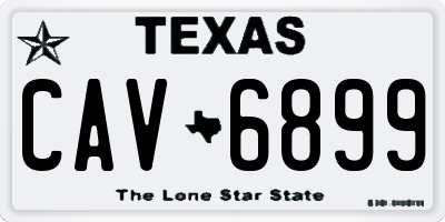 TX license plate CAV6899