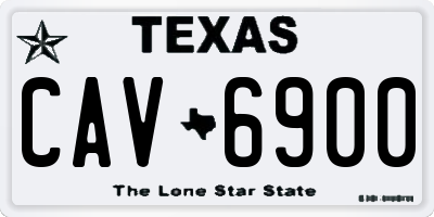TX license plate CAV6900