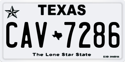TX license plate CAV7286