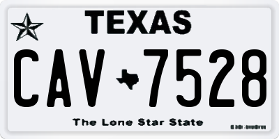 TX license plate CAV7528
