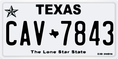 TX license plate CAV7843