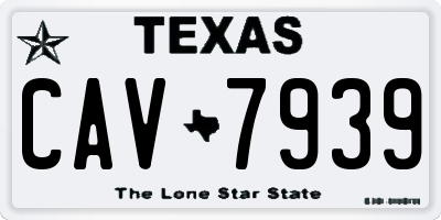 TX license plate CAV7939