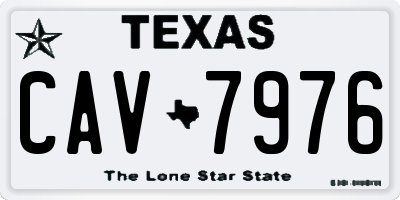 TX license plate CAV7976