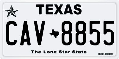 TX license plate CAV8855