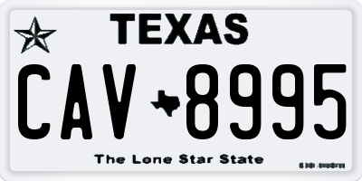 TX license plate CAV8995