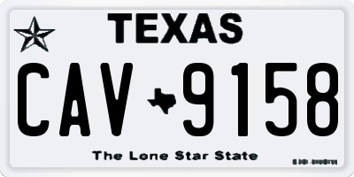 TX license plate CAV9158