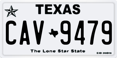 TX license plate CAV9479