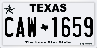 TX license plate CAW1659