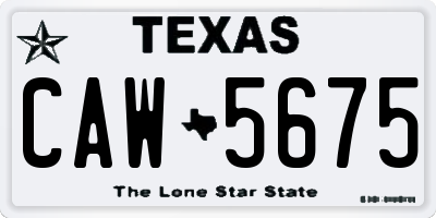 TX license plate CAW5675