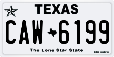 TX license plate CAW6199
