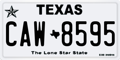 TX license plate CAW8595