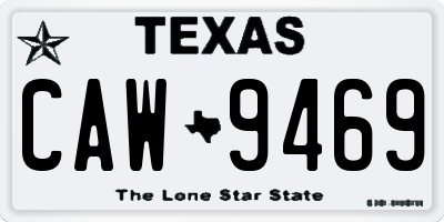 TX license plate CAW9469