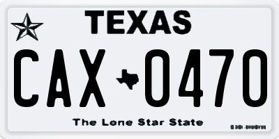 TX license plate CAX0470