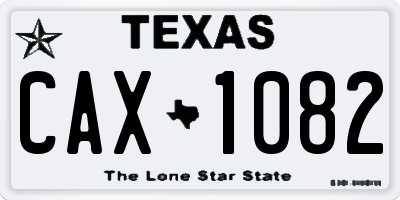 TX license plate CAX1082