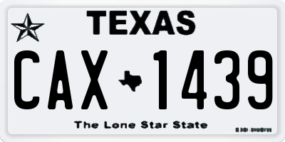 TX license plate CAX1439