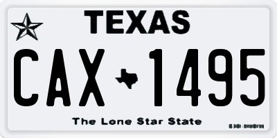 TX license plate CAX1495