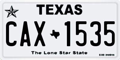 TX license plate CAX1535