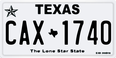 TX license plate CAX1740
