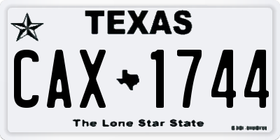 TX license plate CAX1744
