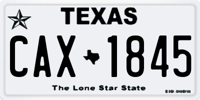 TX license plate CAX1845