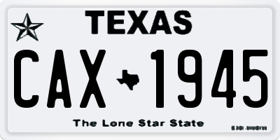TX license plate CAX1945