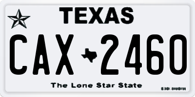 TX license plate CAX2460