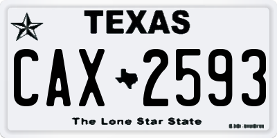 TX license plate CAX2593