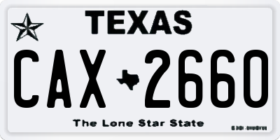 TX license plate CAX2660