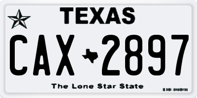 TX license plate CAX2897