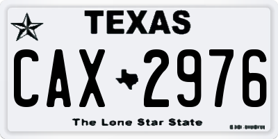 TX license plate CAX2976