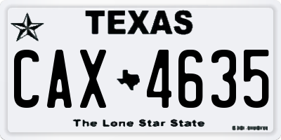 TX license plate CAX4635