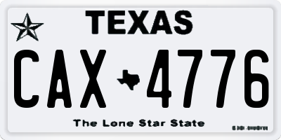 TX license plate CAX4776