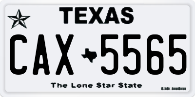 TX license plate CAX5565