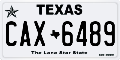 TX license plate CAX6489