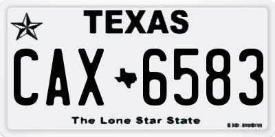 TX license plate CAX6583
