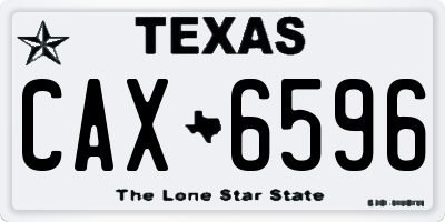 TX license plate CAX6596