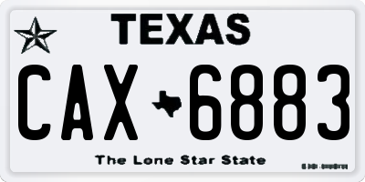 TX license plate CAX6883