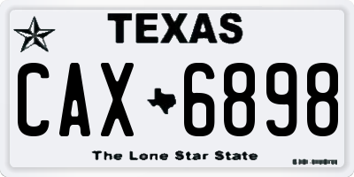 TX license plate CAX6898