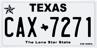 TX license plate CAX7271